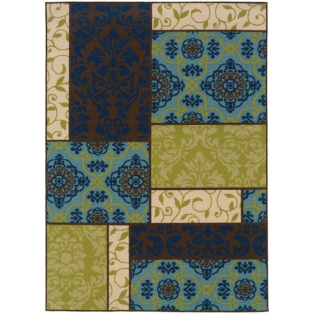 Piccadilly Multi 7 ft. x 10 ft. Outdoor Area Rug by Home Decorators Collection 1 Piccadilly Multi 7 ft. x 10 ft. Outdoor Area Rug by Home Decorators Collection
