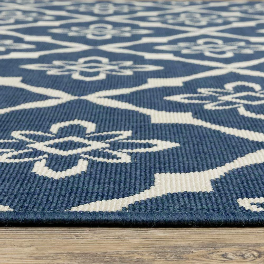 Odyssey Navy 7 ft. x 10 ft. Indoor/Outdoor Area Rug by Home Decorators Collection 8 Odyssey Navy 7 ft. x 10 ft. Indoor/Outdoor Area Rug by Home Decorators Collection - Image 8