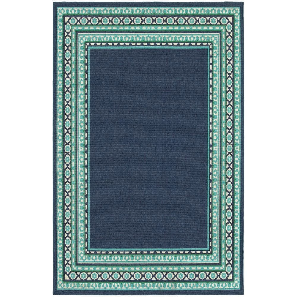Tonga Navy 8 ft. x 11 ft. Indoor/Outdoor Area Rug by Home Decorators Collection 1 Tonga Navy 8 ft. x 11 ft. Indoor/Outdoor Area Rug by Home Decorators Collection
