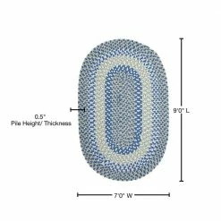 Island Ocean Blue 7 ft. x 9 ft. Oval Braided Area Rug by Home Decorators Collection 7 Island Ocean Blue 7 ft. x 9 ft. Oval Braided Area Rug by Home Decorators Collection -Home Decorators Store ocean blue home decorators collection area rugs bk59r084x108 76 1000