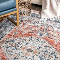 Zara Medallion Orange 5 ft. x 7 ft. Area Rug by Home Decorators Collection -Home Decorators Store orange home decorators collection area rugs kksl05a 5307 31 1000