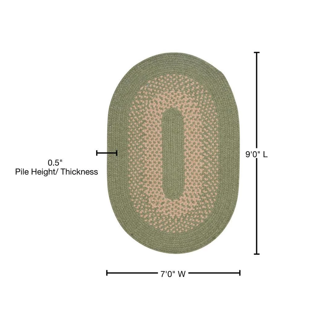 Portland Palm 7 ft. x 9 ft. Braided Oval Area Rug by Home Decorators Collection 6 Portland Palm 7 ft. x 9 ft. Braided Oval Area Rug by Home Decorators Collection - Image 6