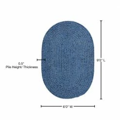 Dover Chenille Petal Blue 6 ft. x 9 ft. Oval Braided Area Rug by Home Decorators Collection -Home Decorators Store petal blue home decorators collection area rugs 3354125310 76 1000