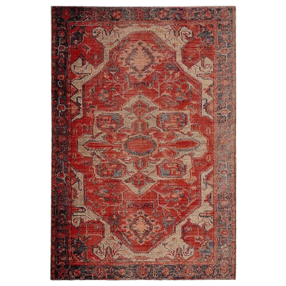 Polaris Red 7 ft. 6 in. x 9 ft. 6 in. Medallion Rectangle Area Rug by Home Decorators Collection 1 Polaris Red 7 ft. 6 in. x 9 ft. 6 in. Medallion Rectangle Area Rug by Home Decorators Collection