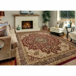 Silk Road Red 8 ft. x 10 ft. Medallion Area Rug by Home Decorators Collection -Home Decorators Store red home decorators collection area rugs 30907 4f 1000