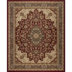 Silk Road Red 8 ft. x 10 ft. Medallion Area Rug by Home Decorators Collection