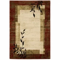 Linwood Red 8 ft. x 10 ft. Border Area Rug by Home Decorators Collection