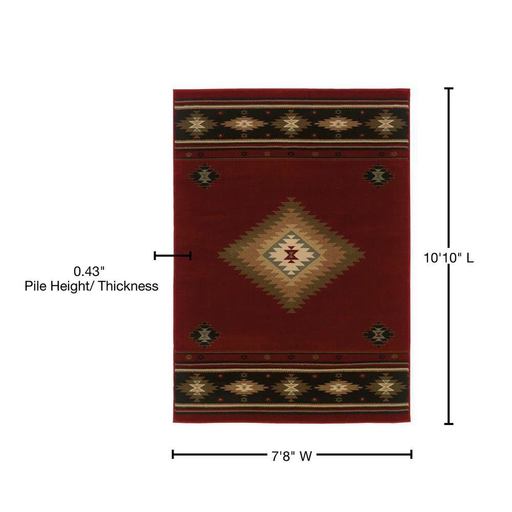 Catskill Red 8 ft. x 11 ft. Area Rug by Home Decorators Collection 5 Catskill Red 8 ft. x 11 ft. Area Rug by Home Decorators Collection - Image 5