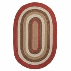 Frontier 5 ft. x 8 ft. Red Braided Oval Area Rug by Home Decorators Collection