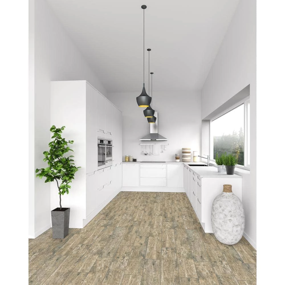 Redwood Natural 6 in. x 24 in. Matte Porcelain Wood Look Floor and Wall Tile (10 sq. ft./Case) by Home Decorators Collection 2 Redwood Natural 6 in. x 24 in. Matte Porcelain Wood Look Floor and Wall Tile (10 sq. ft./Case) by Home Decorators Collection - Image 2