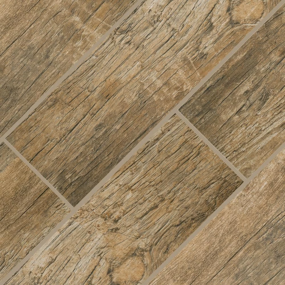 Redwood Natural 6 in. x 24 in. Matte Porcelain Floor and Wall Tile (440 sq. ft./Pallet) by Home Decorators Collection 7 Redwood Natural 6 in. x 24 in. Matte Porcelain Floor and Wall Tile (440 sq. ft./Pallet) by Home Decorators Collection - Image 7