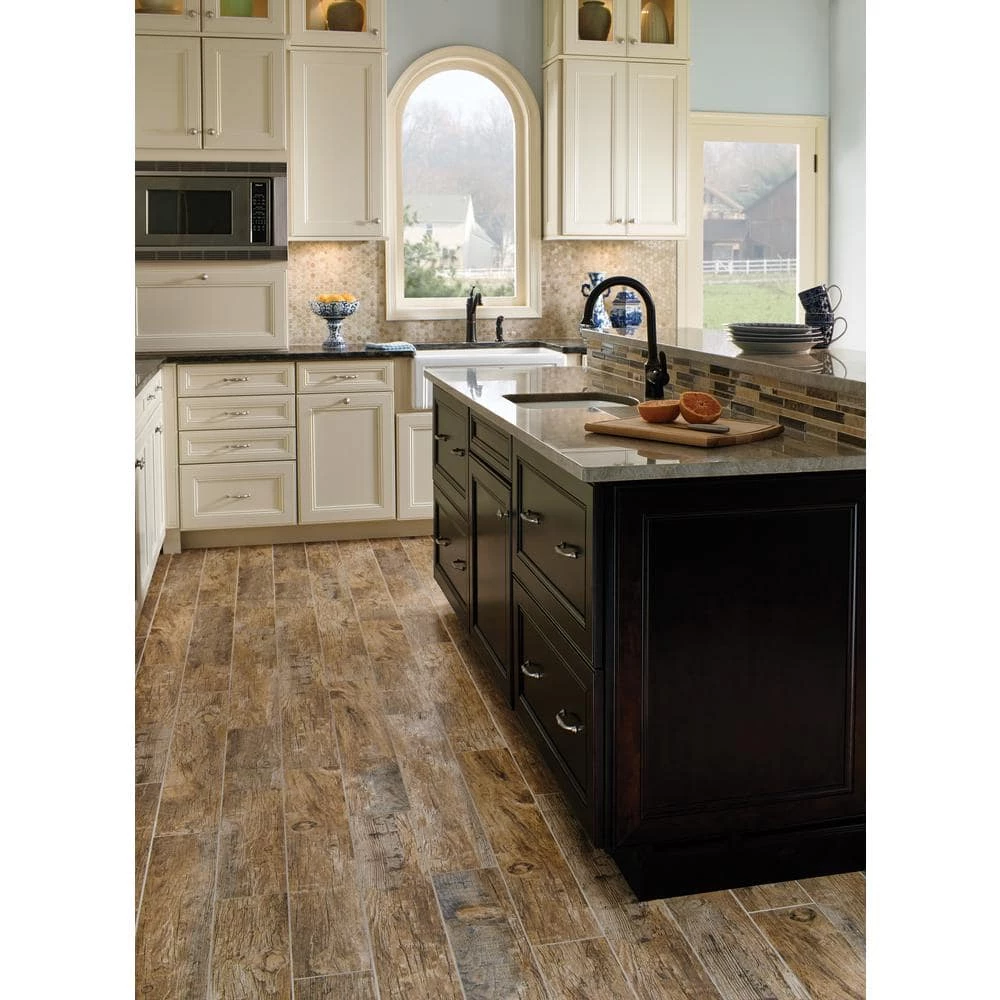 Redwood Natural 6 in. x 24 in. Matte Porcelain Floor and Wall Tile (440 sq. ft./Pallet) by Home Decorators Collection 2 Redwood Natural 6 in. x 24 in. Matte Porcelain Floor and Wall Tile (440 sq. ft./Pallet) by Home Decorators Collection - Image 2