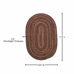 Petra Rosewood 8 ft. x 11 ft. Oval Braided Area Rug by Home Decorators Collection -Home Decorators Store rosewood home decorators collection area rugs tl70r096x132 76 1000