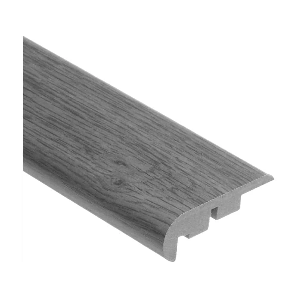 Strand Woven Bamboo Walnut/Ashton 9/16 in. Thick x 2-3/4 in. Wide x 94 in. Length Hardwood Stair Nose Molding Flush by Zamma 1 Strand Woven Bamboo Walnut/Ashton 9/16 in. Thick x 2-3/4 in. Wide x 94 in. Length Hardwood Stair Nose Molding Flush by Zamma