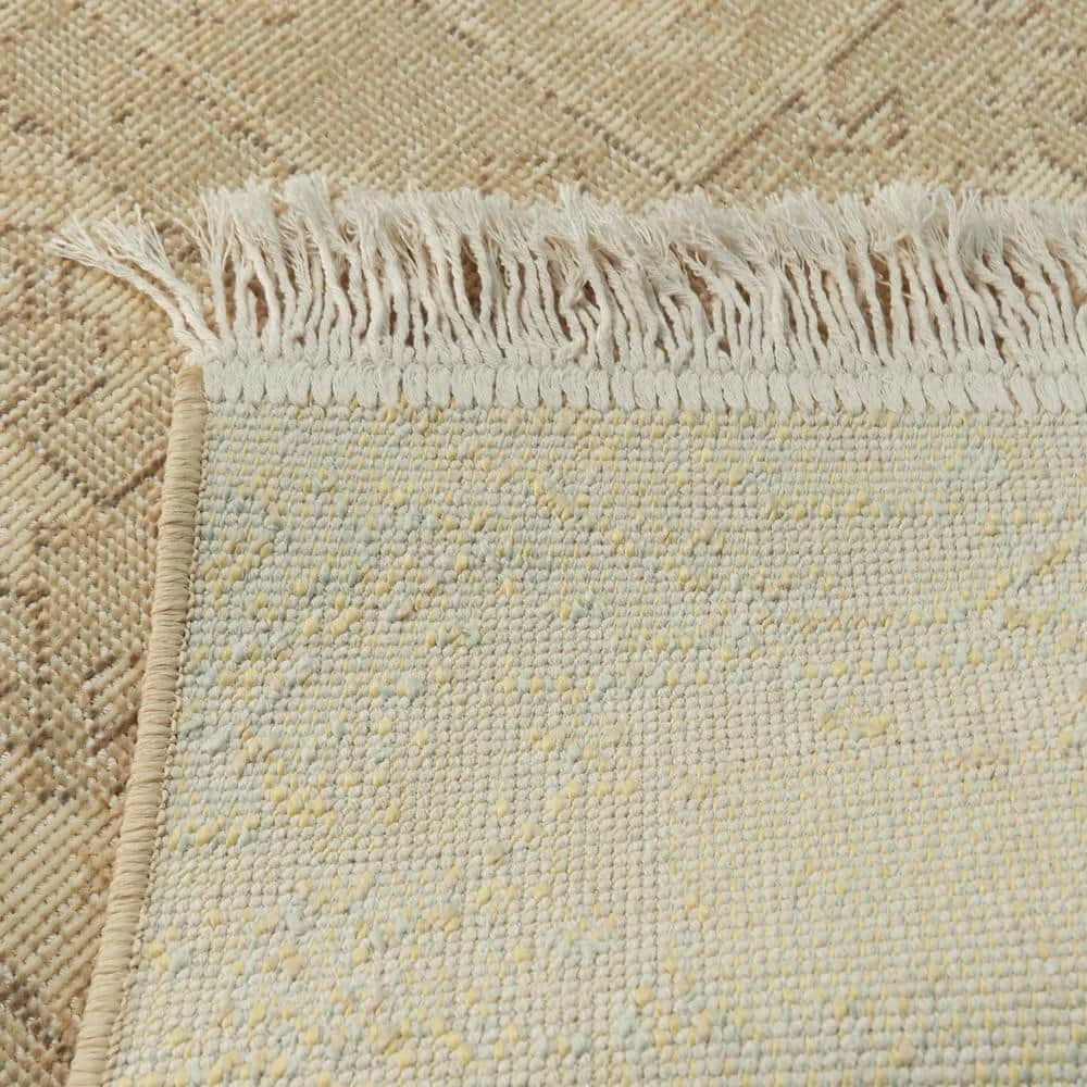 Decklyn Taupe 5 ft. x 7 ft. Oriental Fringe Area Rug by Home Decorators Collection 3 Decklyn Taupe 5 ft. x 7 ft. Oriental Fringe Area Rug by Home Decorators Collection - Image 3