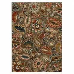 Elyse Taupe 8 ft. x 10 ft. Floral Area Rug by Home Decorators Collection