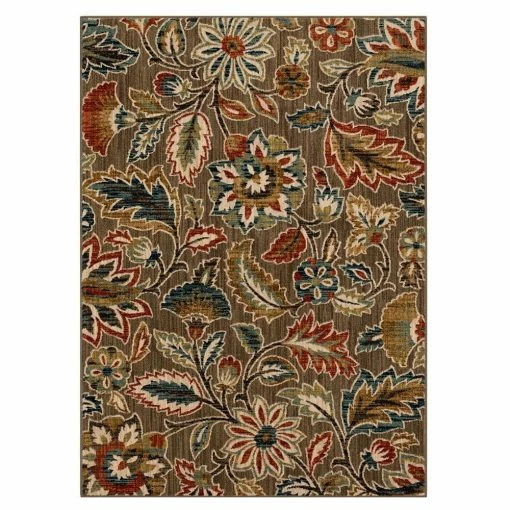Elyse Taupe 8 ft. x 10 ft. Floral Area Rug by Home Decorators Collection -Home Decorators Store taupe home decorators collection area rugs 573171 64 1000