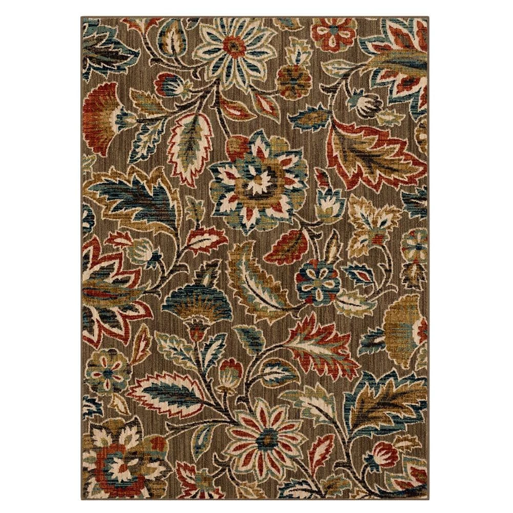 Elyse Taupe 8 ft. x 10 ft. Floral Area Rug by Home Decorators Collection 1 Elyse Taupe 8 ft. x 10 ft. Floral Area Rug by Home Decorators Collection