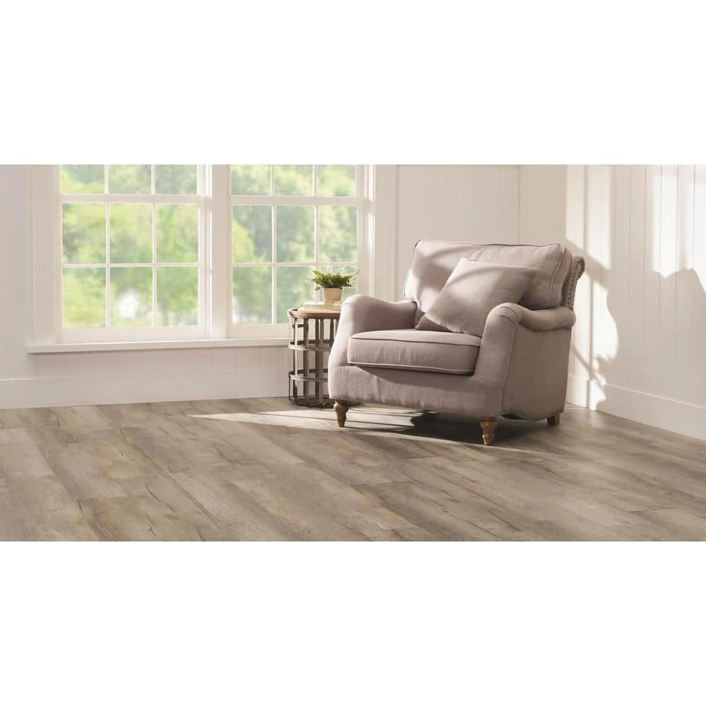 7.20 in. W x 42 in. L Useppa Island Oak SPC Waterproof Click-Lock Vinyl Plank Flooring (25.20 sq. ft./case) by Home Decorators Collection 2 7.20 in. W x 42 in. L Useppa Island Oak SPC Waterproof Click-Lock Vinyl Plank Flooring (25.20 sq. ft./case) by Home Decorators Collection - Image 2