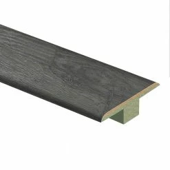 Ventura Pewter Hickory 7/16 in. Thick x 1-3/4 in. Wide x 72 in. Length Laminate T-Molding by Zamma