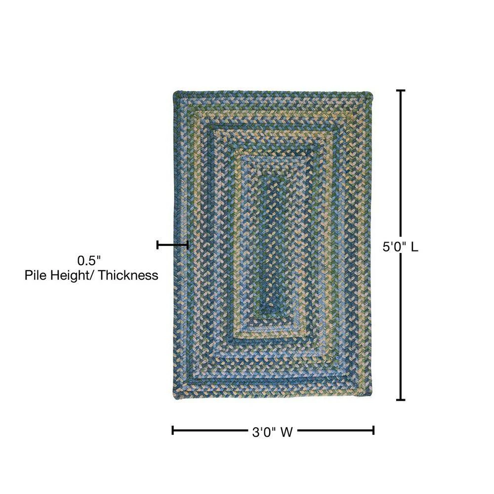 Cabin Whipple Blue 3 ft. x 5 ft. Rectangle Braided Area Rug by Home Decorators Collection 8 Cabin Whipple Blue 3 ft. x 5 ft. Rectangle Braided Area Rug by Home Decorators Collection - Image 8