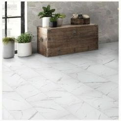 Carrara Matte Rectified 12 in. x 24 in. Porcelain Floor and Wall Tile (13.3 sq. ft. /case) by Home Decorators Collection -Home Decorators Store white matte home decorators collection porcelain tile chdeaj0212x24 40 1000