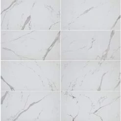 Carrara Matte Rectified 12 in. x 24 in. Porcelain Floor and Wall Tile (13.3 sq. ft. /case) by Home Decorators Collection -Home Decorators Store white matte home decorators collection porcelain tile chdeaj0212x24 4f 1000