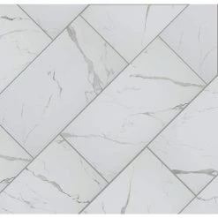 Carrara Matte Rectified 12 in. x 24 in. Porcelain Floor and Wall Tile (13.3 sq. ft. /case) by Home Decorators Collection -Home Decorators Store white matte home decorators collection porcelain tile chdeaj0212x24 c3 1000