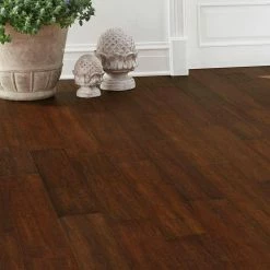 Hand Scraped Strand Woven Sahara 3/8 in. T x 5-1/5 in. W x 36.02 in. L Engineered Click Bamboo Flooring by Home Decorators Collection 7 Hand Scraped Strand Woven Sahara 3/8 in. T x 5-1/5 in. W x 36.02 in. L Engineered Click Bamboo Flooring by Home Decorators Collection -Home Decorators Store woven sahara home decorators collection bamboo flooring hl655h 31 1000