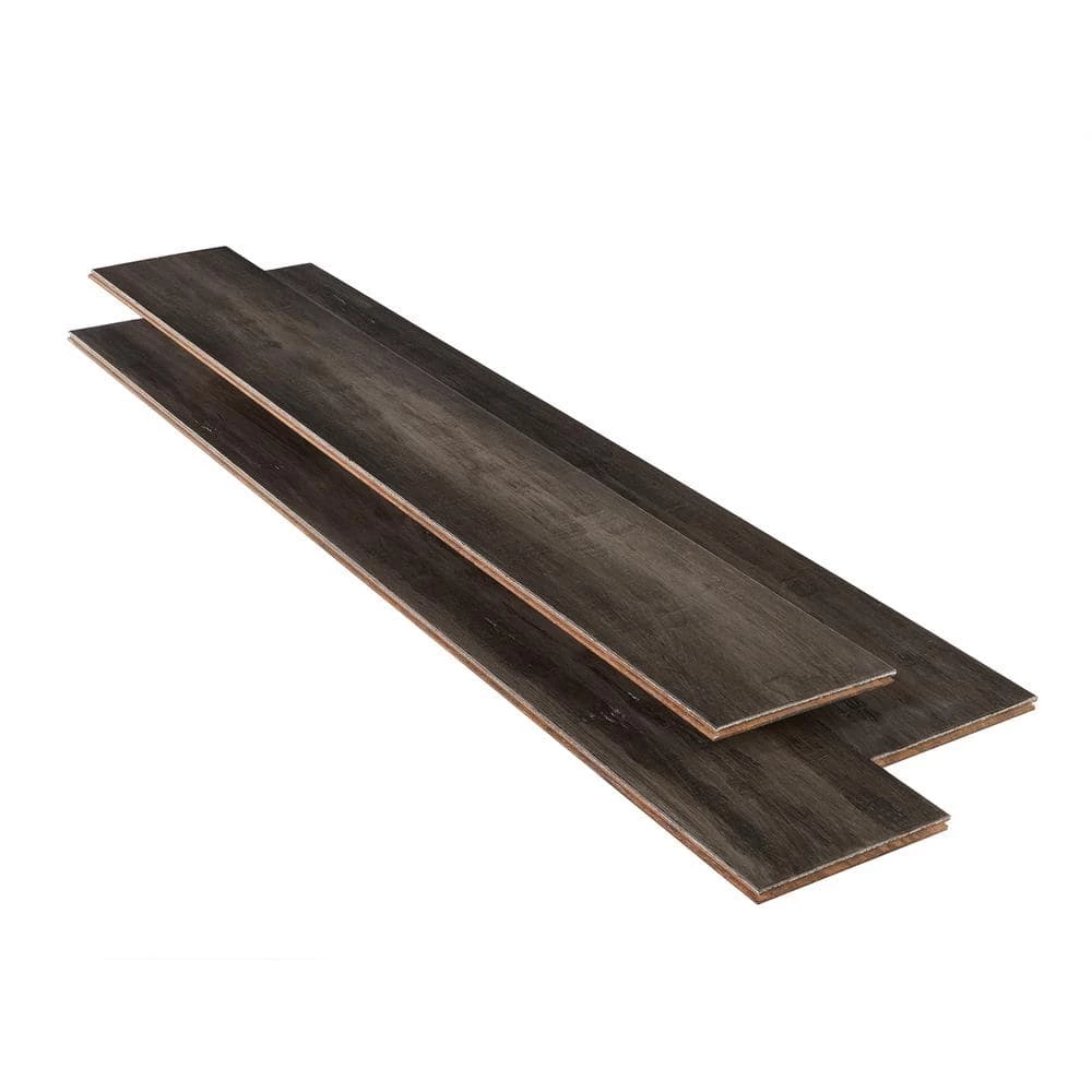 Hand Scraped Strand Woven Tacoma 3/8 in. T x 5-1/5 in. W x 36.22 in. L Solid Bamboo Flooring(26.14 sq. ft. / case) by Home Decorators Collection 3 Hand Scraped Strand Woven Tacoma 3/8 in. T x 5-1/5 in. W x 36.22 in. L Solid Bamboo Flooring(26.14 sq. ft. / case) by Home Decorators Collection - Image 3